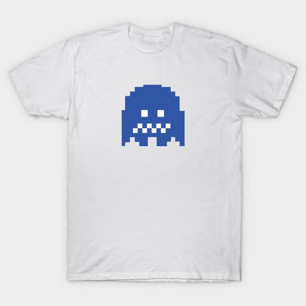 Pacman blue ghost T-Shirt by ezioman